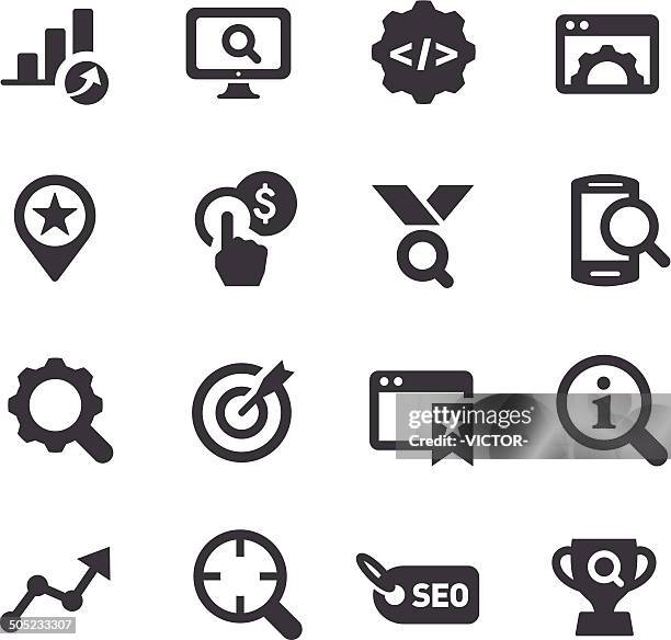 seo services icon - acme series - configuring stock illustrations