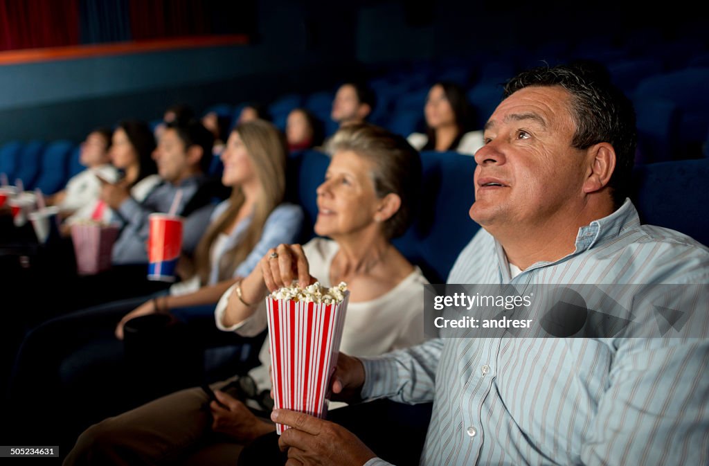 Senior couple at the cinema