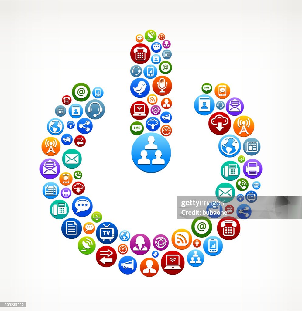 Power Button royalty-free vector Social Networking and Internet Icon Set