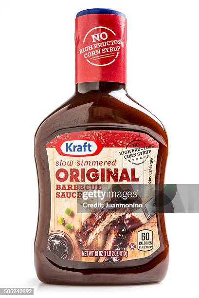 kraft original barbecue sauce - barbeque sauce stock pictures, royalty-free photos & images