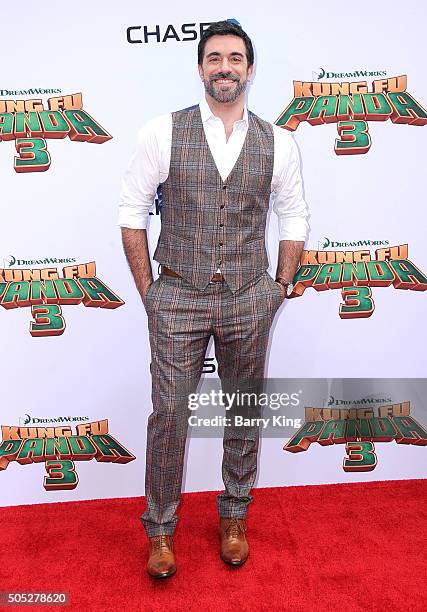 Director Alessandro Carloni arrives at the Premiere of DreamWorks and Twentieth Century Fox's 'Kung Fu Panda 3' at TCL Chinese Theatre on January 16,...