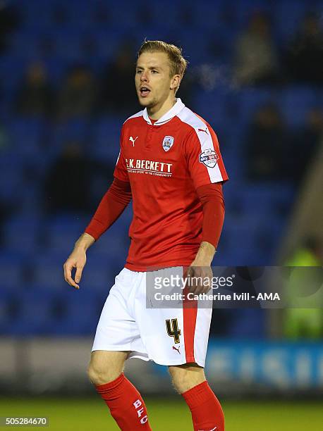 Marc Roberts of Barnsley during the Sky Bet League One match between Shrewsbury Town and Barnsley at New Meadow on January 16, 2016 in Shrewsbury,...