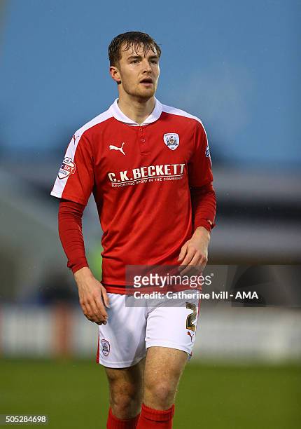 James Bree of Barnsley during the Sky Bet League One match between Shrewsbury Town and Barnsley at New Meadow on January 16, 2016 in Shrewsbury,...