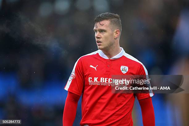 Kevin Long of Barnsley during the Sky Bet League One match between Shrewsbury Town and Barnsley at New Meadow on January 16, 2016 in Shrewsbury,...