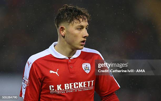 Josh Brownhill of Barnsley during the Sky Bet League One match between Shrewsbury Town and Barnsley at New Meadow on January 16, 2016 in Shrewsbury,...