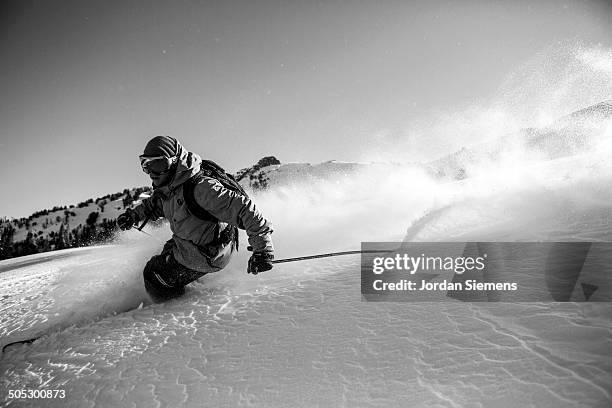 skiing in montana - gallatin county montana stockfoto's en -beelden