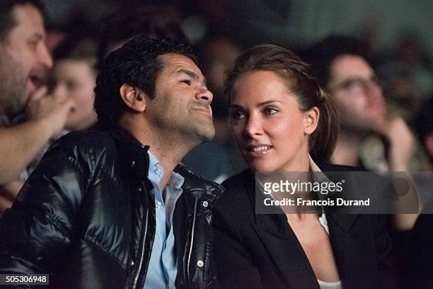 Melissa Theuriau and Jamel Debbouze attend the closing ceremony of the 18th L'Alpe D'Huez International Comedy Film Festival on January 16, 2016 in...