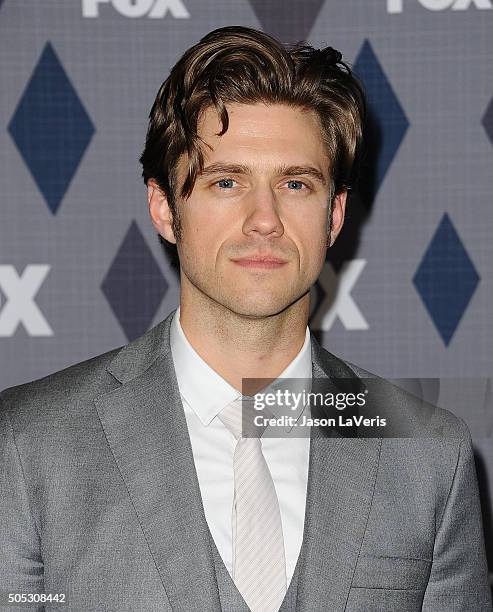 Actor Aaron Tveit attends the FOX winter TCA 2016 All-Star party at The Langham Huntington Hotel and Spa on January 15, 2016 in Pasadena, California.