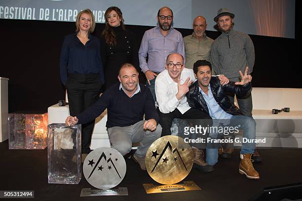 French actors and Members of Jury Karin Viard , Alice Pol , Kad Merad , Patrick Bosso , Philippe Lacheau and French director Mohamed Hamidi , French...