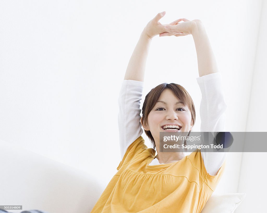 Woman Stretching Hands