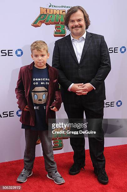 Actor Jack Black and son Samuel Jason Black arrive at the premiere of  News Photo - Getty Images