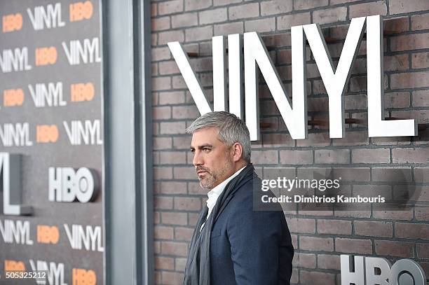 Singer Taylor Hicks attends the New York premiere of "Vinyl" at Ziegfeld Theatre on January 15, 2016 in New York City.