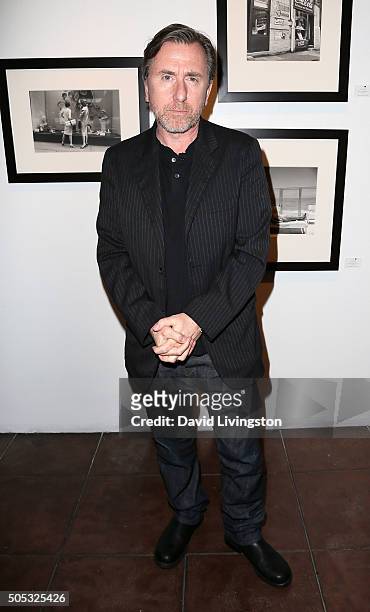 Actor Tim Roth attends Vivian Maier - Photographs from the Maloof Collection at Merry Karnowsky Gallery on January 16, 2016 in Los Angeles,...
