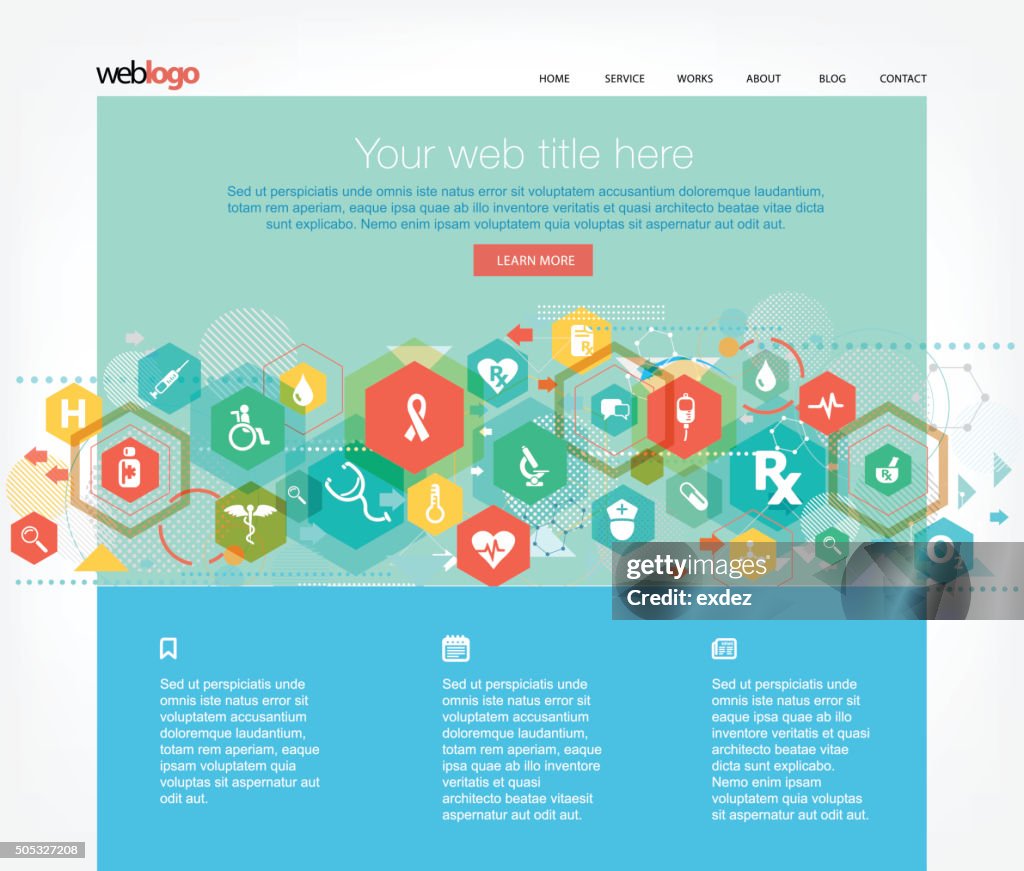 Medical and healthcare web template