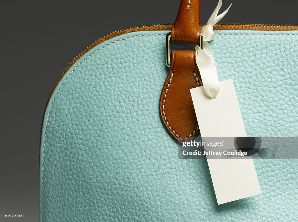 Blank Tag on Handbag