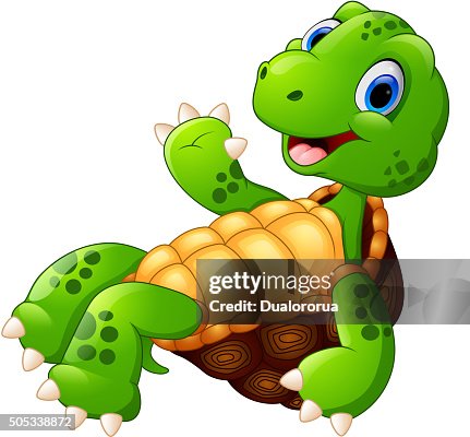 Cute Turtle Cartoon Posing High-Res Vector Graphic - Getty Images