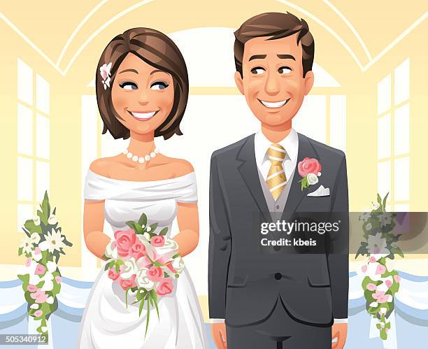 wedding ceremony - altar stock illustrations