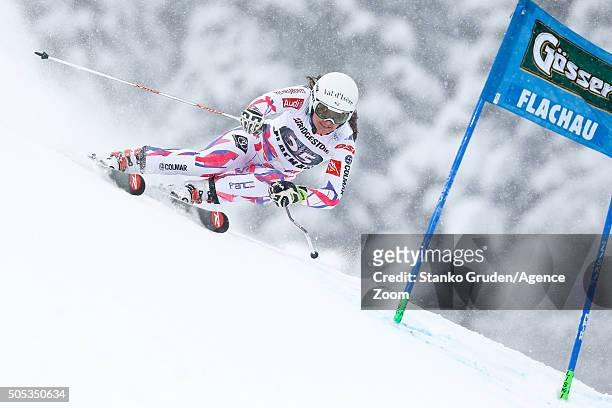 Anemone Marmottan of France competes during the Audi FIS Alpine Ski World Cup Women's Giant Slalom on January 17, 2016 in Flachau, Austria.