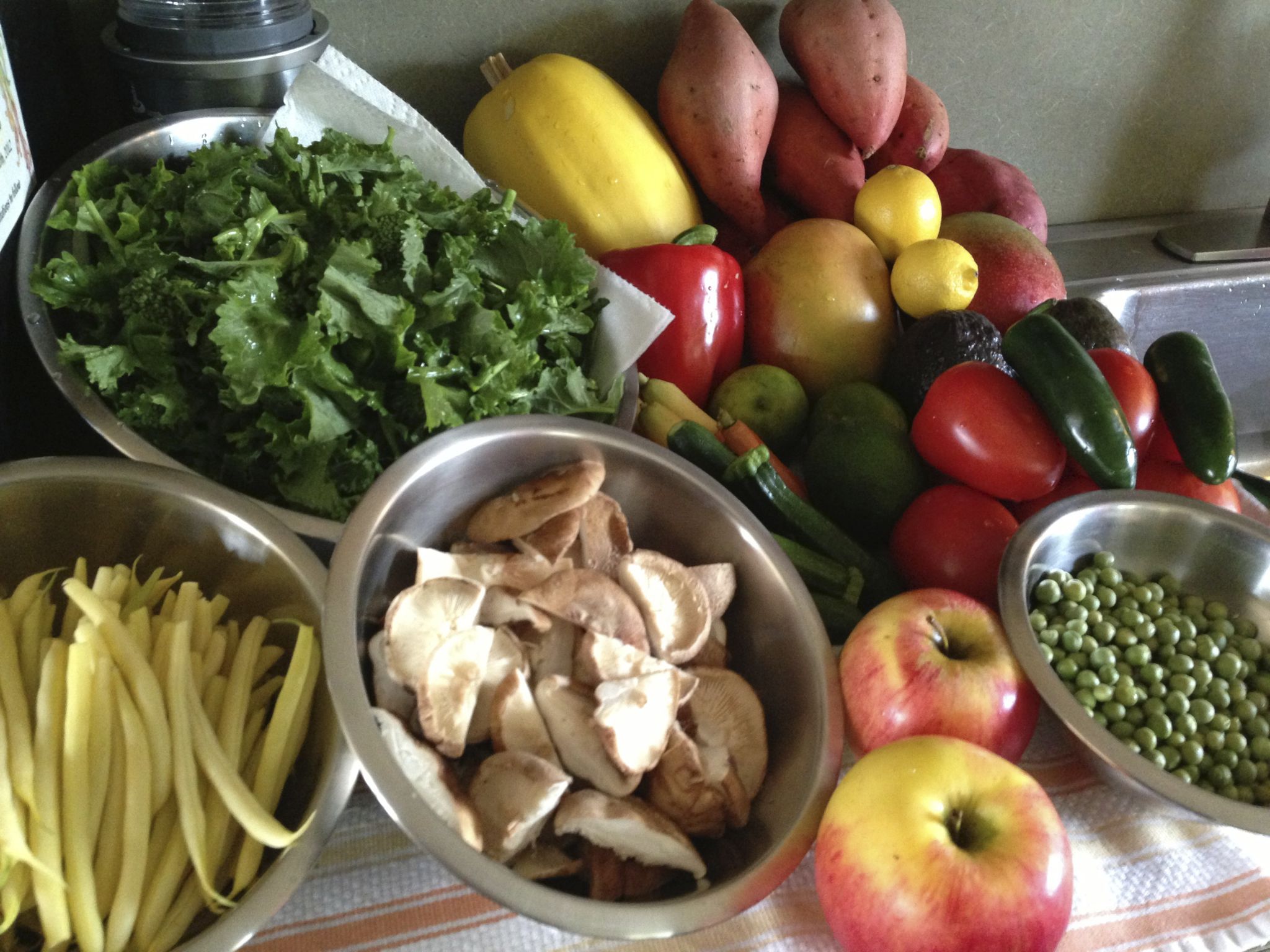 Beans, broccoli rabe, mushrooms, squash, sweet potatoes Beans, broccoli rabe, mushrooms, squash, sweet potatoes