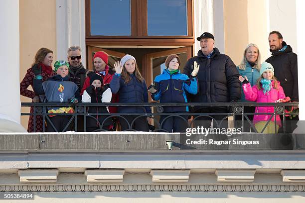 Princess Martha Louise of Norway and husband Ari Behn, Prince Sverre Magnus of Norway, Emma Tallulah Behn, Queen Sonja of Norway, Princess Ingrid...