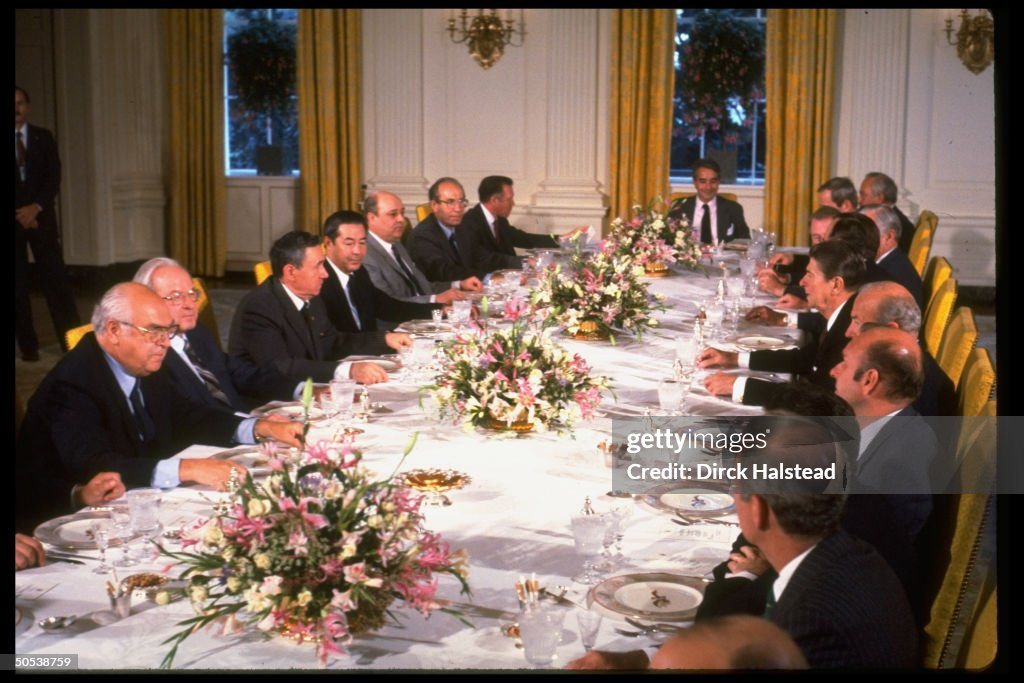 Anatoly F. Dobrynin;Ronald W. Reagan;Andrei A. Gromyko;George P. Shultz