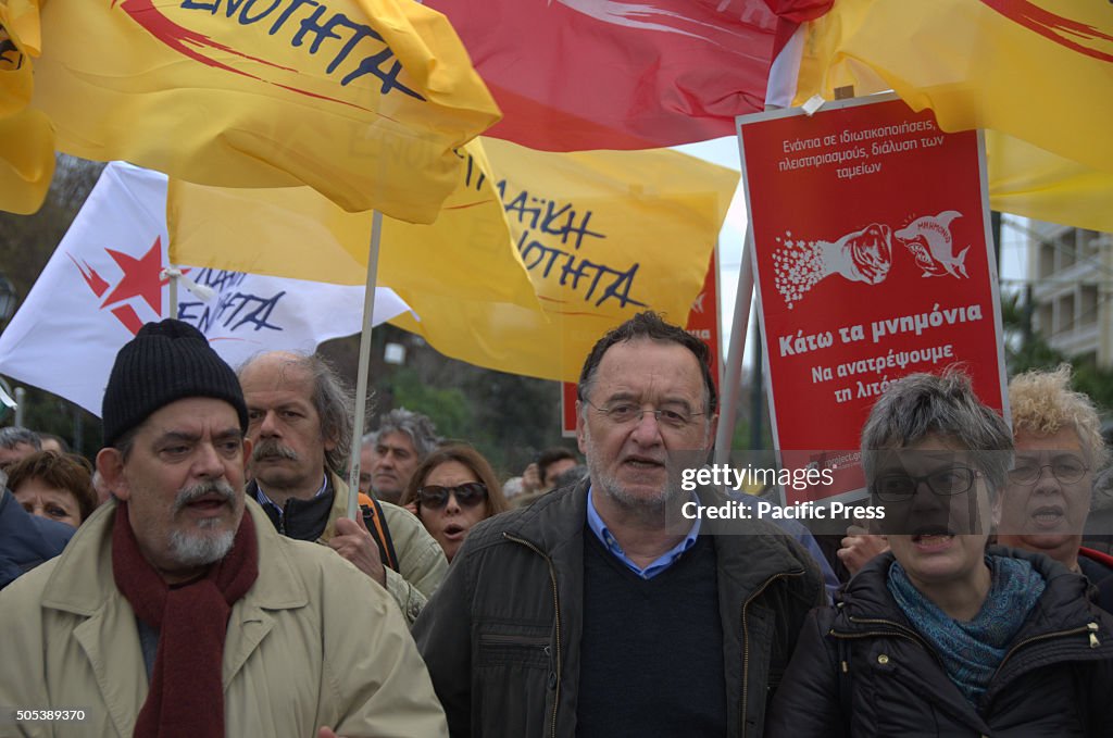 Leader of Popular Union political party Panagiotis Lafazanis...