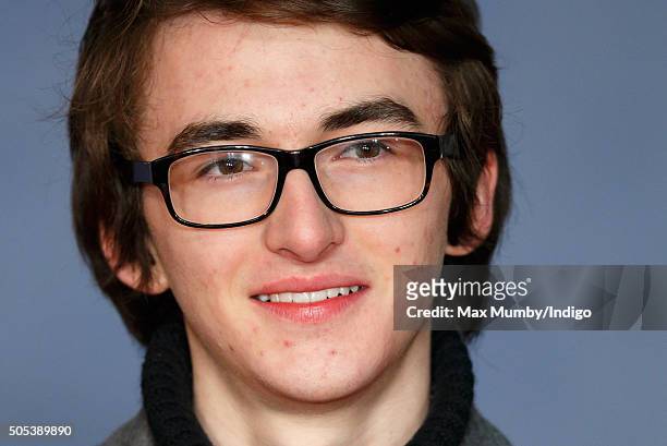 Isaac Hempstead Wright attends the UK Premiere of 'The Revenant' at the Empire Leicester Square on January 14, 2016 in London, England.