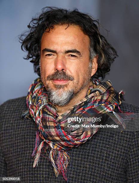 Alejandro Gonzalez Inarritu attends the UK Premiere of 'The Revenant' at the Empire Leicester Square on January 14, 2016 in London, England.