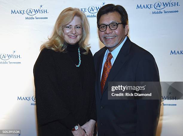 Rebecca Gonzales and Former U.S. Attorney General Alberto Gonzales attend the 2016 Make-A-Wish Stars For Wishes at the Gaylord Opryland Hotel on...