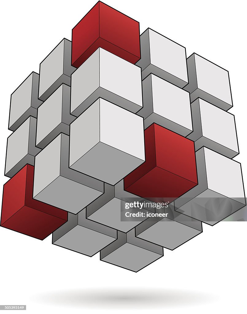 Red Cube Vector Background With Red Cubes High-Res Vector Graphic - Getty Images