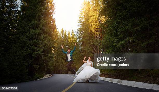 so energic moments - bride running stock pictures, royalty-free photos & images