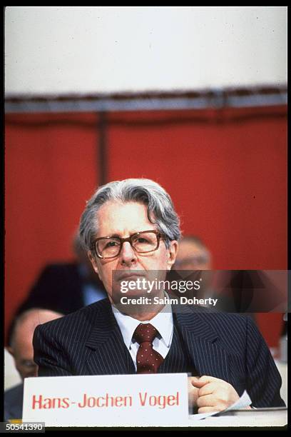 Hans Jochen Vogel, Social Democratic Party Candidate for West German Chancellor, at SPD Party congress.