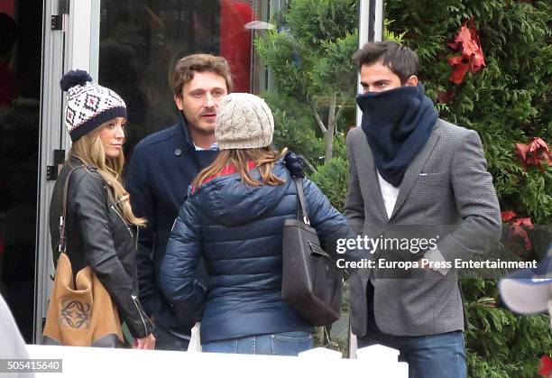 Curi Gallardo , Marta Gonzalez , Sonia Gonzalez and Juan Pena are seen on December 12, 2015 in Madrid, Spain.