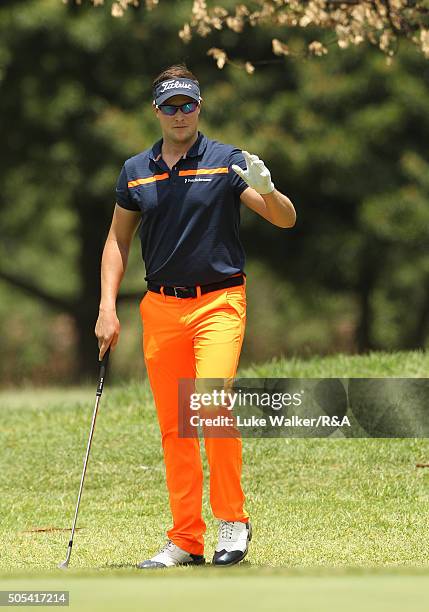 Bjorn Akesson of Sweden during the final round of the Joburg Open at Royal Johannesburg and Kensington Golf Club on January 17, 2016 in Johannesburg,...