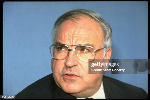 West German Chancellor Helmut Kohl during EEC summit.