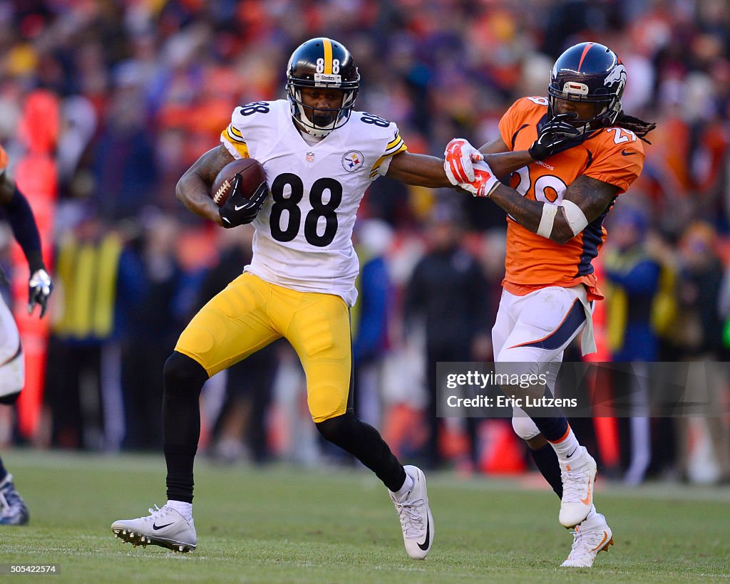 Denver Broncos versus the Pittsburgh Steelers