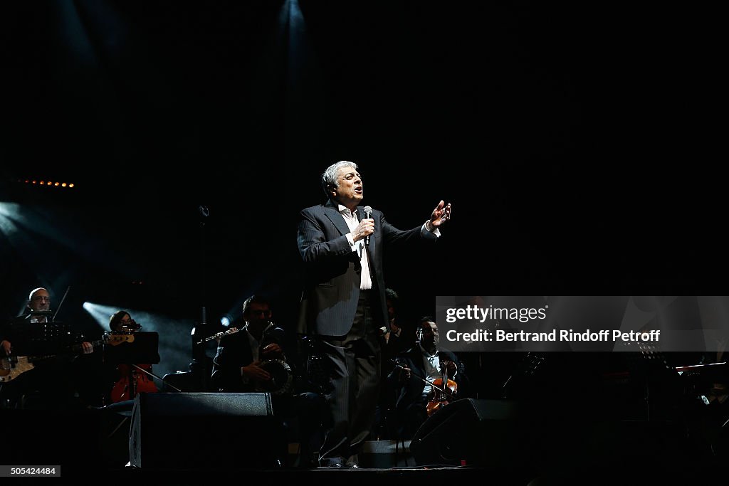 Enrico Macias Performs At L'Olympia in Paris