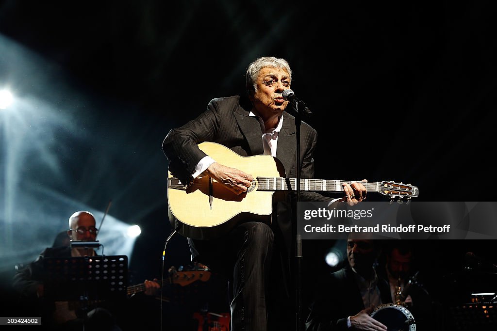Enrico Macias Performs At L'Olympia in Paris