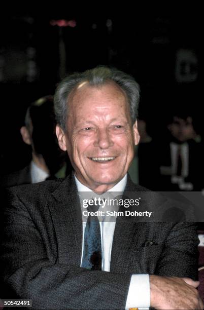 Former West German Chancellor Willy Brandt attending British Labor Party conference.