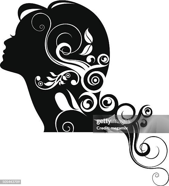 woman's profile. - face side profile stock illustrations