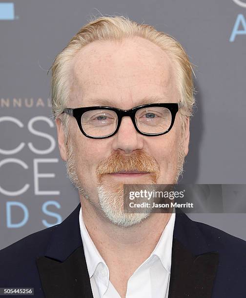 Personality Adam Savage attends the 21st Annual Critics' Choice Awards at Barker Hangar on January 17, 2016 in Santa Monica, California.