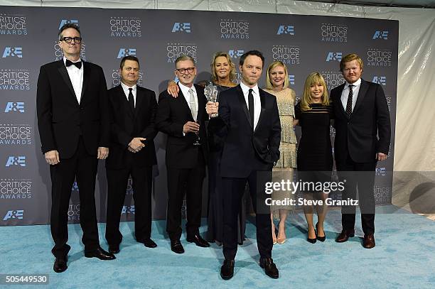 Producers John Cameron, Michael Frislev, Warren Littlefield, actress Jean Smart, writer/producer Noah Hawley, actress Kirsten Dunst, producer Kim...