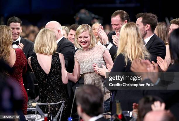 Actress Kirsten Dunst attends the 21st Annual Critics' Choice Awards at Barker Hangar on January 17, 2016 in Santa Monica, California.