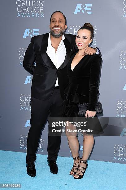 Producer Kenya Barris and Dr. Rainbow Edwards-Barris attend the 21st Annual Critics' Choice Awards at Barker Hangar on January 17, 2016 in Santa...