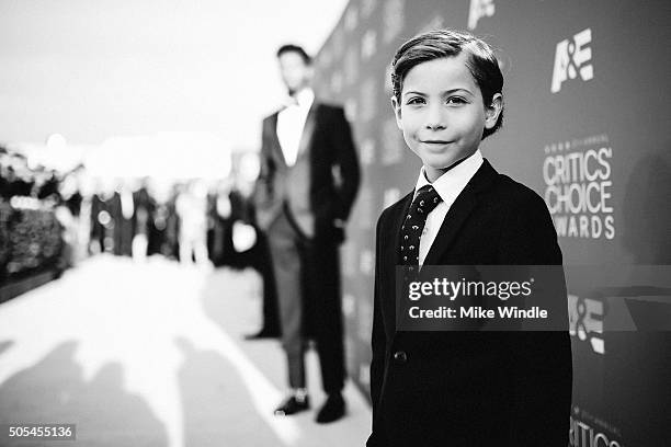 Actor Jacob Tremblay attends the 21st annual Critics' Choice Awards at Barker Hangar on on January 17, 2016 in Santa Monica, California.