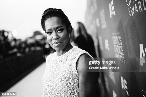 Actress Regina King attends the 21st annual Critics' Choice Awards at Barker Hangar on on January 17, 2016 in Santa Monica, California.