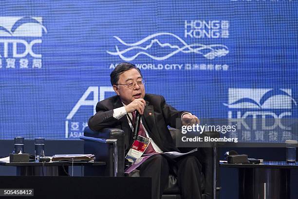 Ronnie Chan, chairman of Hang Lung Properties Ltd., speaks during the Hong Kong Asian Financial Forum in Hong Kong, China, on Monday, Jan. 18, 2016....