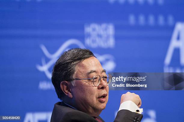 Ronnie Chan, chairman of Hang Lung Properties Ltd., speaks during the Hong Kong Asian Financial Forum in Hong Kong, China, on Monday, Jan. 18, 2016....