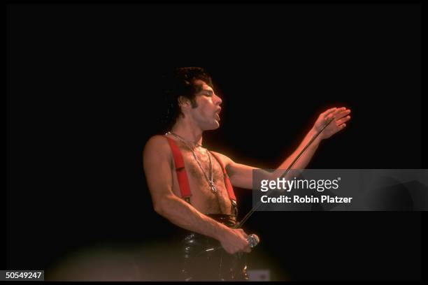 Freddie Mercury of the rock group Queen.