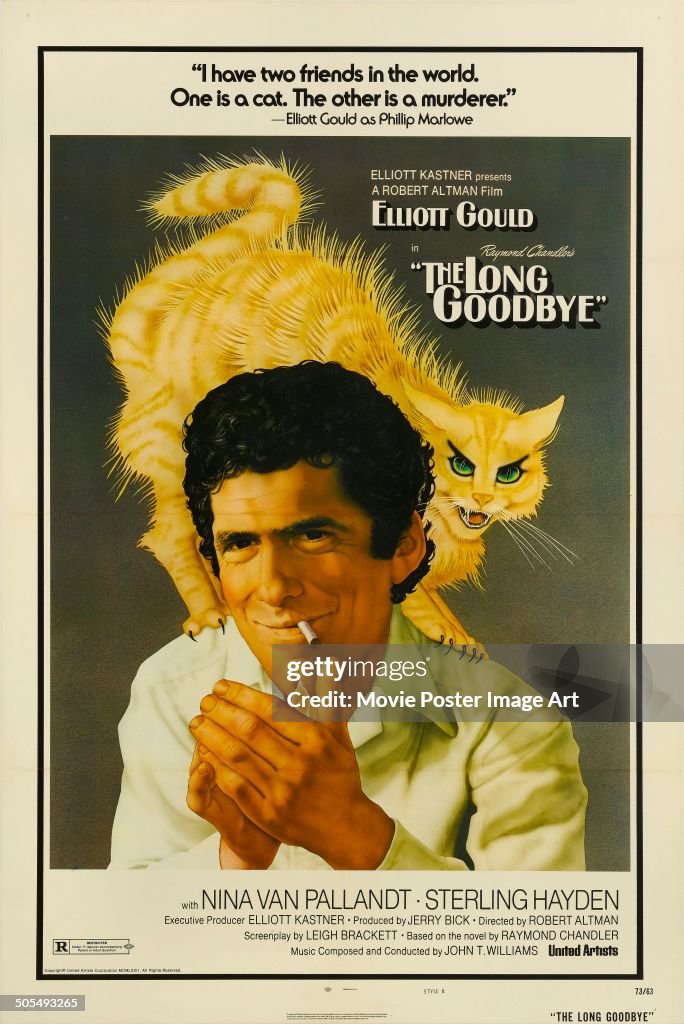 Actor Elliott Gould As Detective Philip Marlowe On A Poster For The actor-elliott-gould-as-detective-philip-marlowe-on-a-poster-for-the